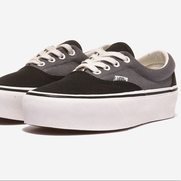 VANS  ERA PLATFORM 2 TONE BLACK/PEWTER SHOES WOMEN - Picture 3 of 16